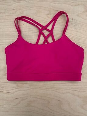 Reebok Bright Pink Strappy Padded Sports Bra size M
